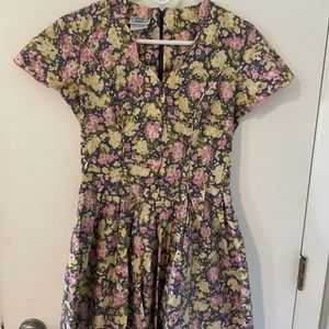 Vintage Laura Ashley Floral Dress Us Size 8; Uk S… - image 1